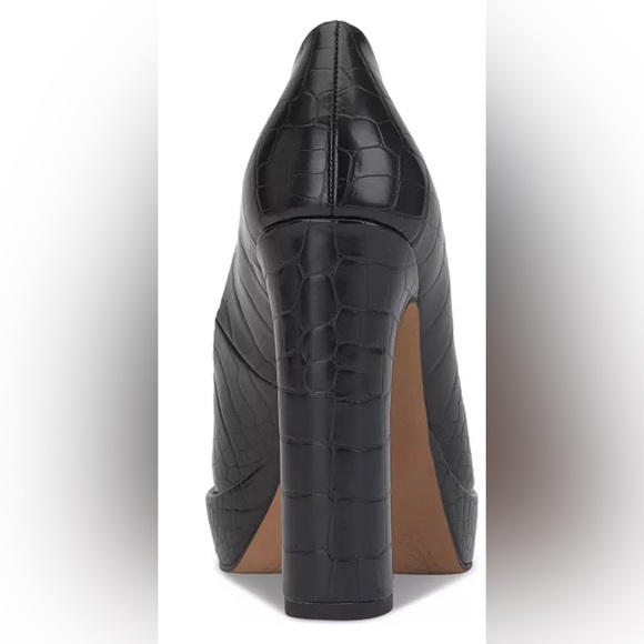 JESSICA SIMPSON Glynis black embossed High Heel platform Pumps size 11 brand new - Picture 5 of 7